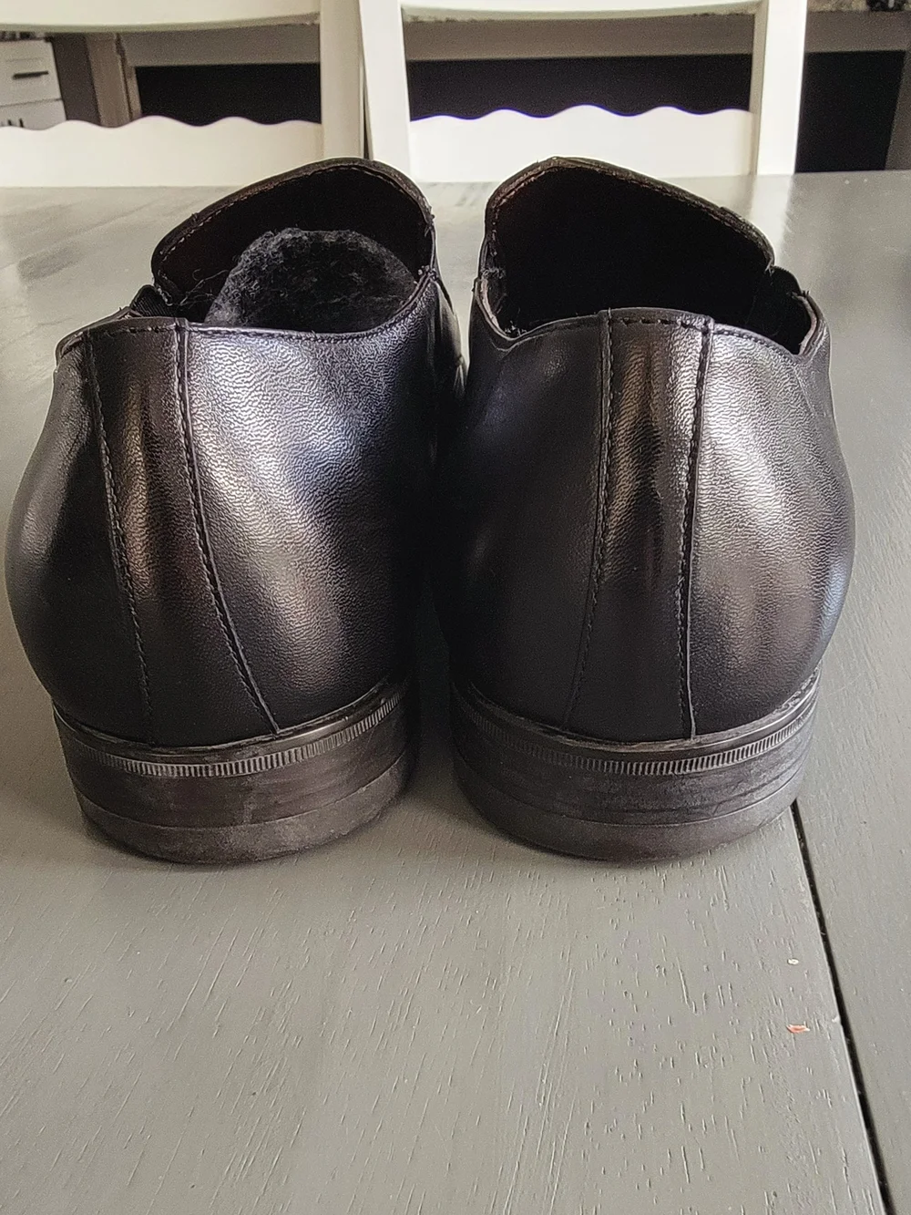 Santoni Blaze-1 Men's Black Leather Venetian Loafers Size 10 EE Wide Italy